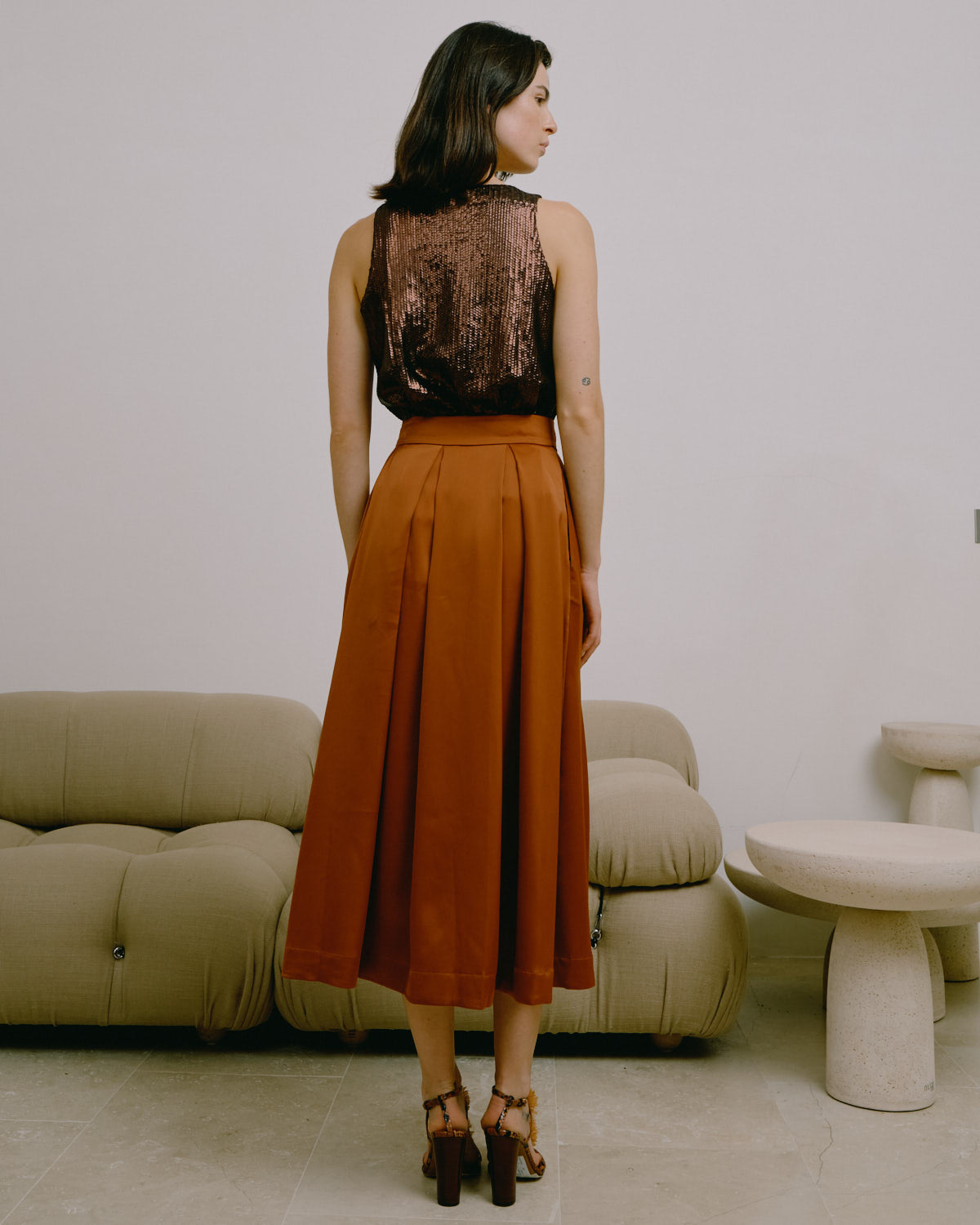 Monza paillettes Marrone